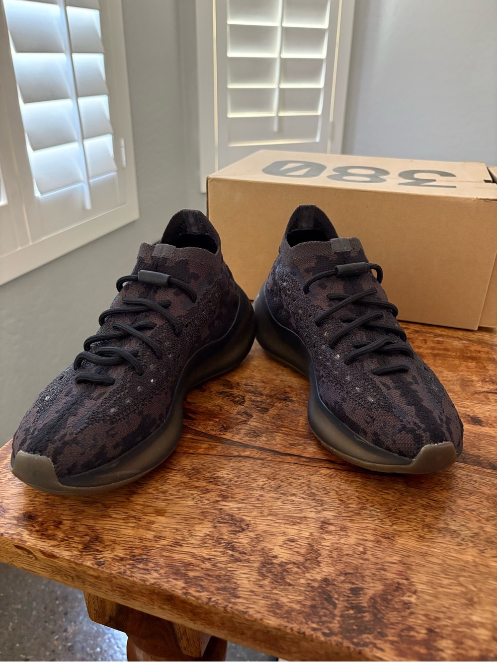 adidas Black Yeezy Boost 380 Knit Sneaker - Picture 4 of 4